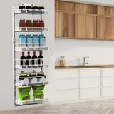 Black-white Options -- 1Pc Over the Door Pantry Organizer 6-Tier — photo 3