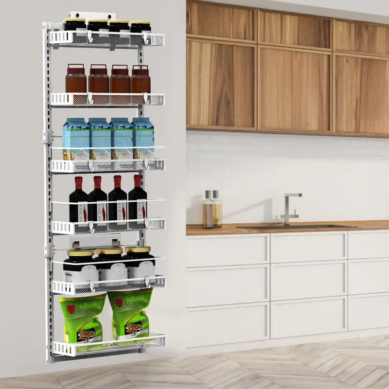Black-white Options -- 1Pc Over the Door Pantry Organizer 6-Tier — photo 3