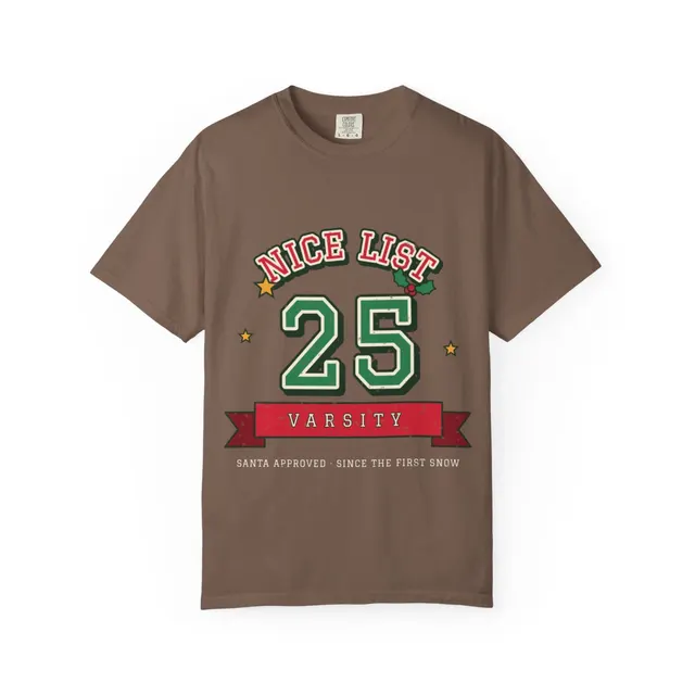 Nice List Varsity Comfort Colors® Tee
